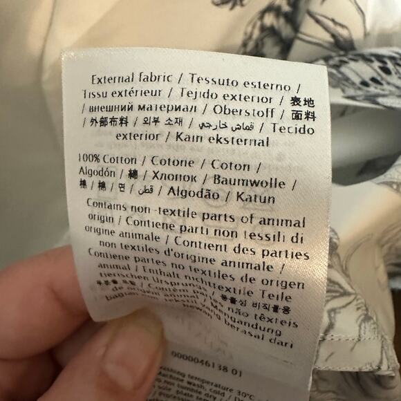 NEW Valentino Men's Blooming Print Button Down Shirt Size 43 White Black US 17 - Picture 15 of 16